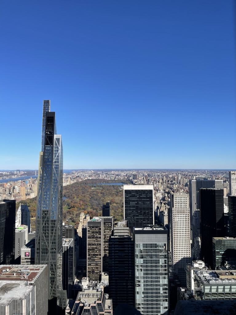 top of the rock Rockefeller center Empire State Building New York vue gratte ciel